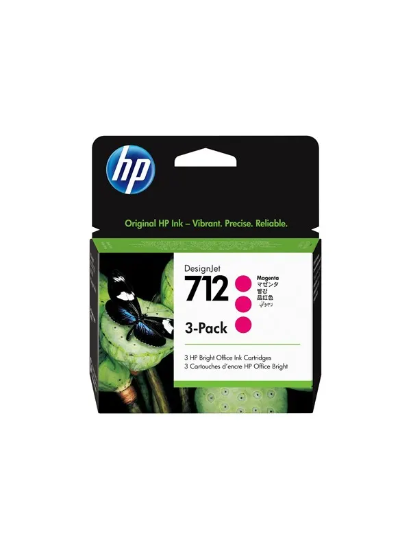 HP 712 / 3ED78A 3-Pack Magenta Ink