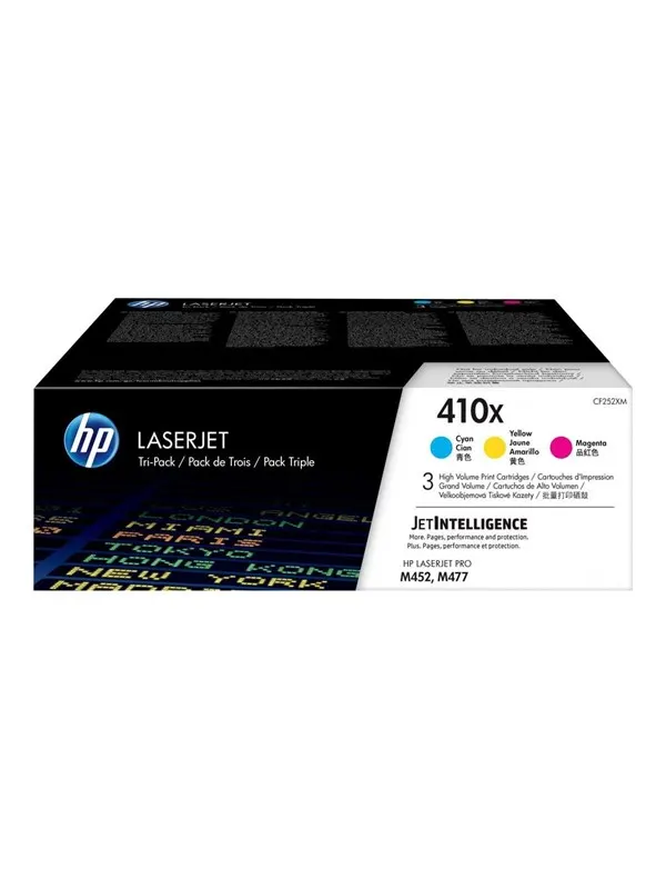 HP 410X / CF252XM Hich Yield Capacity 3-Pack (Cyan Magenta Yellow)