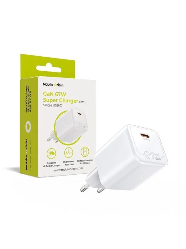 Mobile Origin GaN 67W Super Charger Single USB-C PW6
