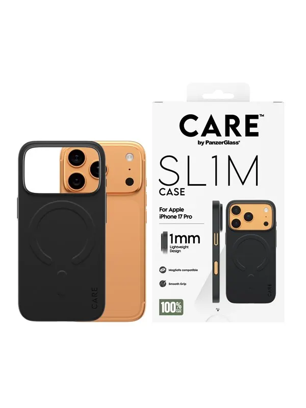 CARE by PanzerGlass SL1M Case Black w. MagSafe iPhone 17 Pro