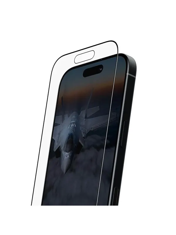 PanzerGlass Stealth Screen Protector w. Black Frame iPhone 17 | iPhone 16 Pro | Ultra-Wide Fit w. FASTFIT IN-A-BOX