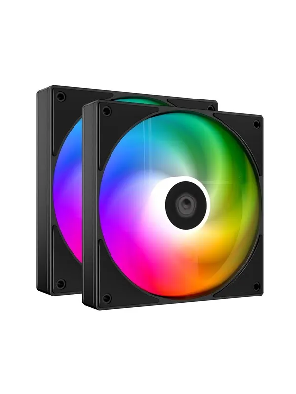 ID-Cooling AS-140-ARGB-K (2-pack) - Chassi fläkt - 140mm - Svart med RGB LED - 25 dBA