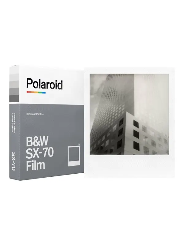 Polaroid Black &amp; White Film SX-70 Type (8 exposures) - White Frame