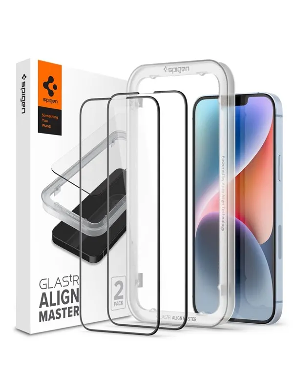 Spigen Glass tR AlignMaster HD 1 Pack - FC black - iPhone 14/13 Pro/13