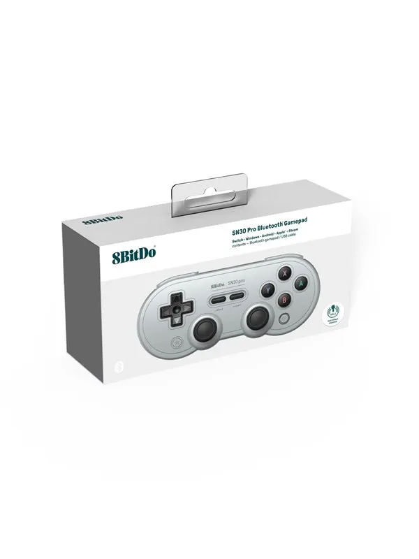 8BitDo SN30 Pro Bluetooth Controller (Hall Effect) - Grey - Wireless Controller - Android