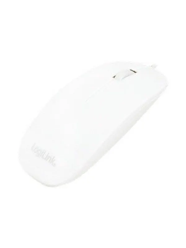 LogiLink Mouse optical white flat - Mouse - Optic - 3 knappar - Vit