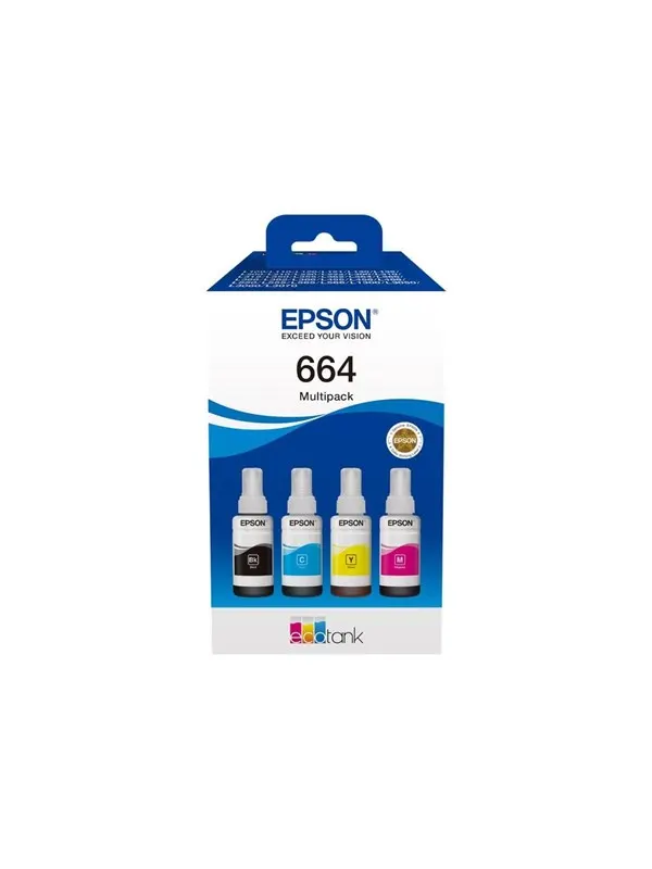 Epson EcoTank 664 / 4-Pack (Black Yellow Cyan Magenta) Ink