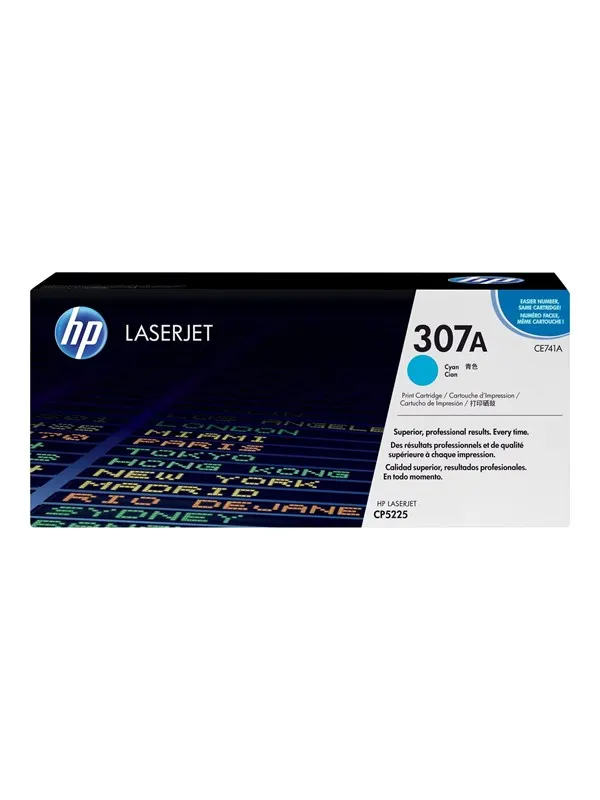 HP 307A / CE741A Cyan Toner - Tonerkassett Blå