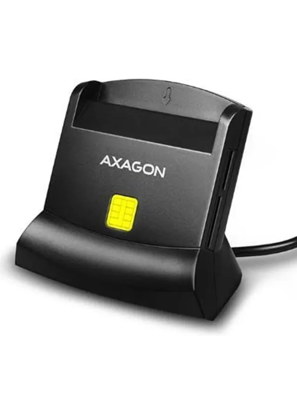 AXAGON USB-A Smart Card / ID-kortläsare &amp; SD / microSD / SIM-kortläsare