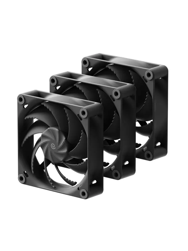 Havn H12 - Triple pack - Chassi fläkt - 120mm - Svart - 32 dBA