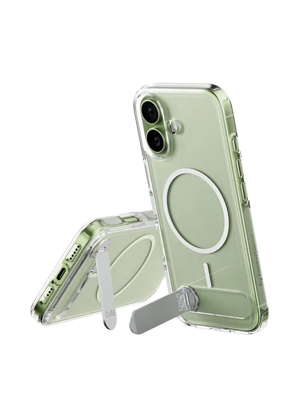 CARE by PanzerGlass Feature Case Transparent w. Kickstand & MagSafe iPhone 17