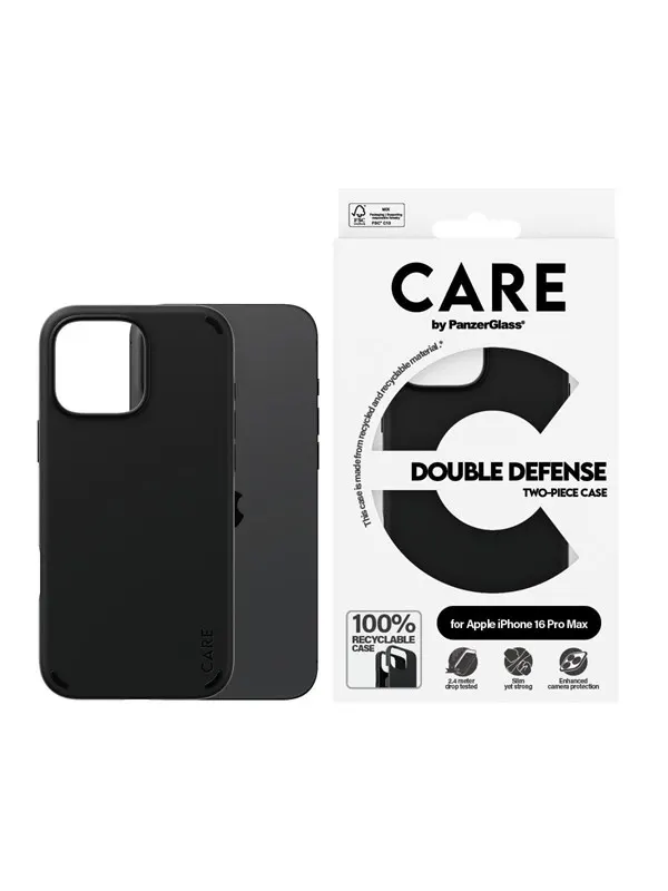 CARE by PanzerGlass Case Feature Double Defence Black iPhone 16 Pro Max