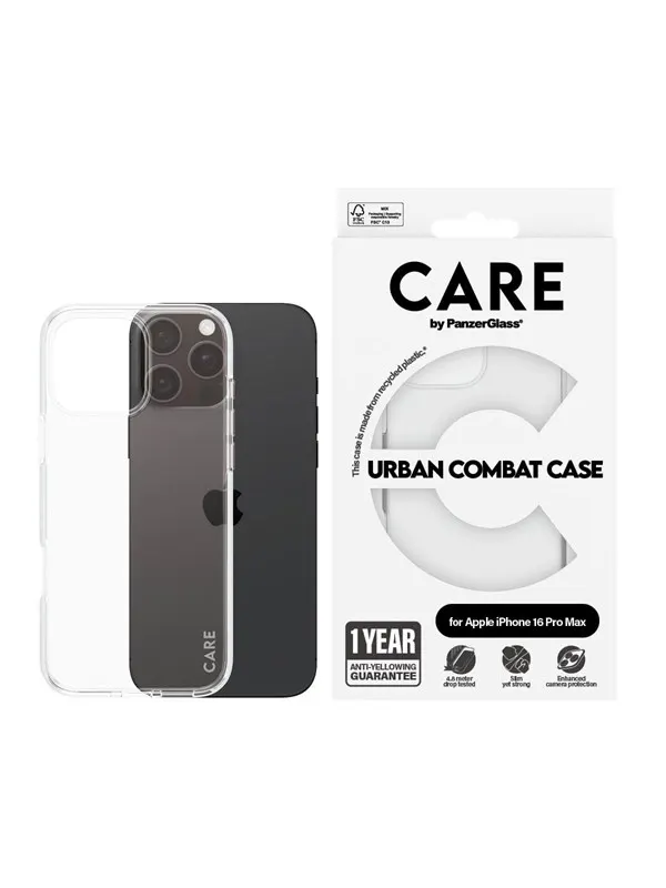 CARE by PanzerGlass Case Flagship Transparent iPhone 16 Pro Max