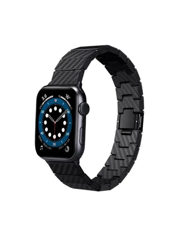 PITAKA Carbon fiber strap black - AW Ultra 2/1(49mm) 9/8/7 (45mm)/6/SE/5/4 (44mm)/3/2/1 (42mm)