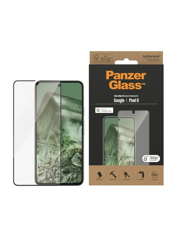 PanzerGlass Screen Protector Google Pixel 8 | Ultra-Wide Fit