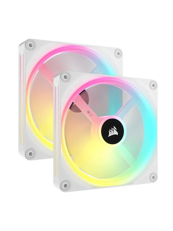 Corsair iCUE LINK QX140 RGB Starter Kit - White - Chassi fläkt - 140mm - Vit med RGB-ljus - 37 dBA