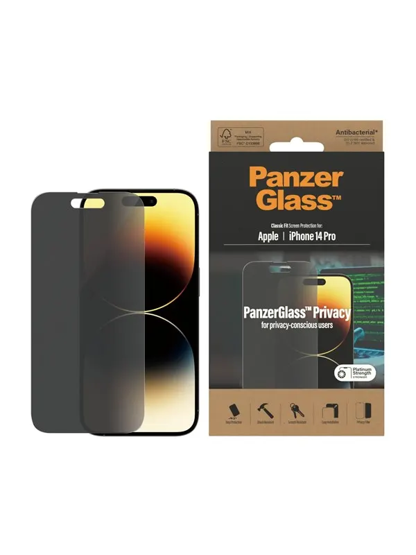 PanzerGlass Privacy Screen Protector Apple iPhone 14 Pro | Classic Fit