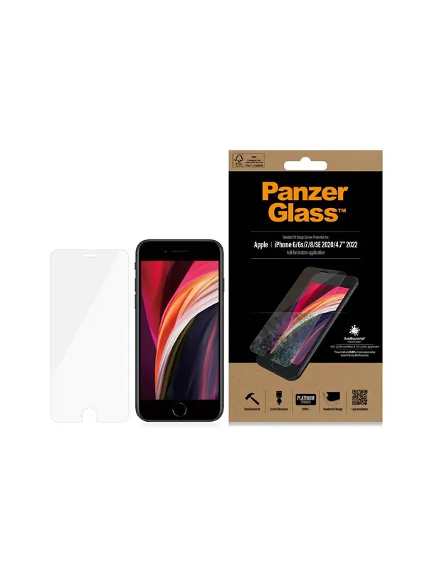 PanzerGlass Screen Protector Apple iPhone 8 | 7 | 6s | 6 | SE (2020/2022) | Standard Fit