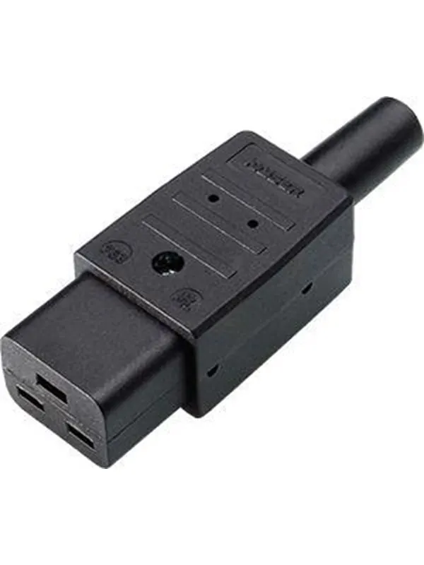 Bachmann Appliance plug c19 16a/250v black