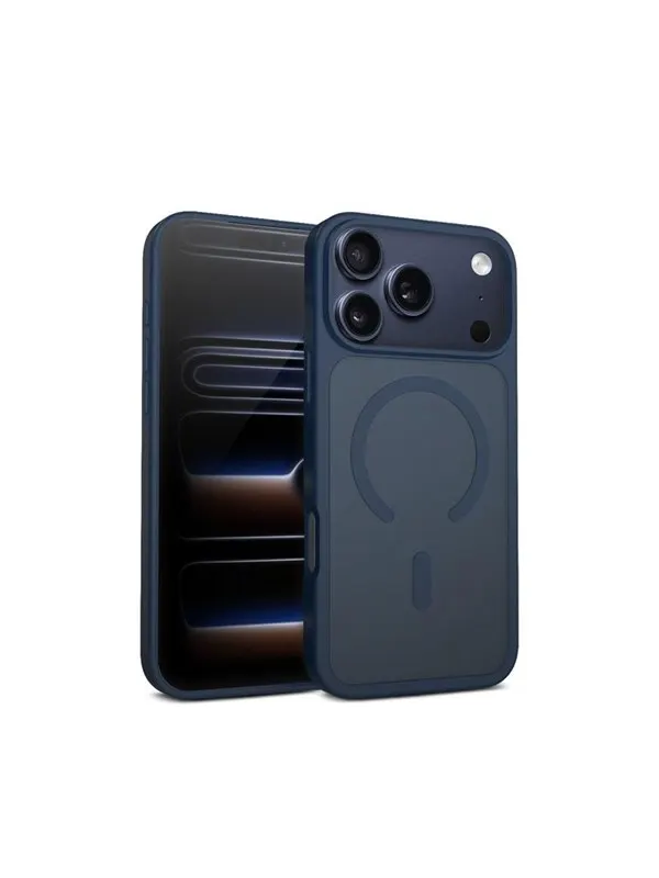 CRONG Hybrid Matte Magnetic - MagSafe iPhone 17 Pro Max Case (Navy Blue)