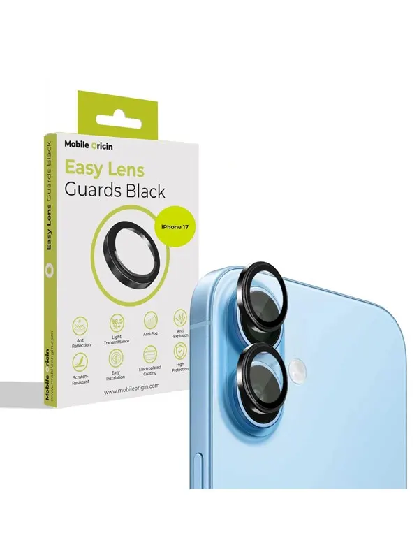 Mobile Origin Easy Lens Guards - black - iPhone 17