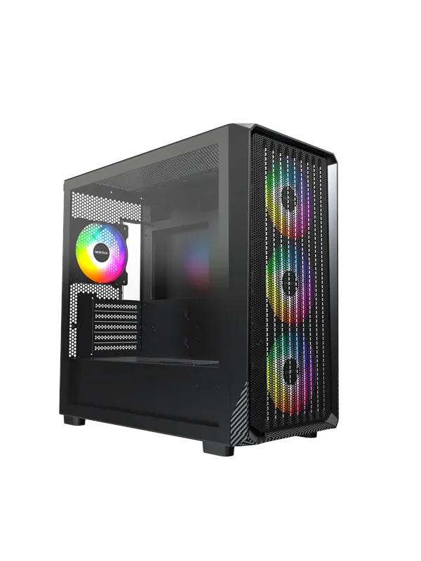 Montech X5M mATX Black - Chassi - Minitower - Svart