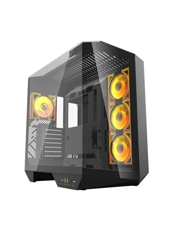 Darkflash Computer Case DY470 4 fans (black) - Chassi - Miditower - Svart