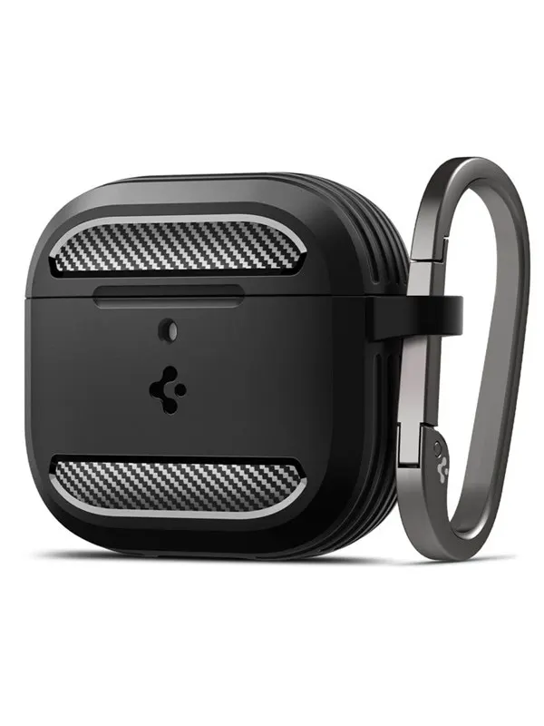 Spigen Rugged Armor - matte black - AirPods 4