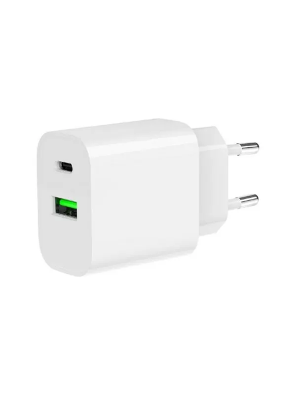 Gembird Universal GaN USB charger QC 3.0 & PD 20 W 2-port - White