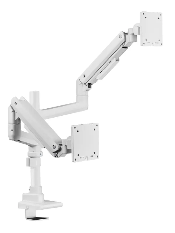 Alterzone Arm Luxe Duo Kraftig Dubbel Monitorarm, Vit