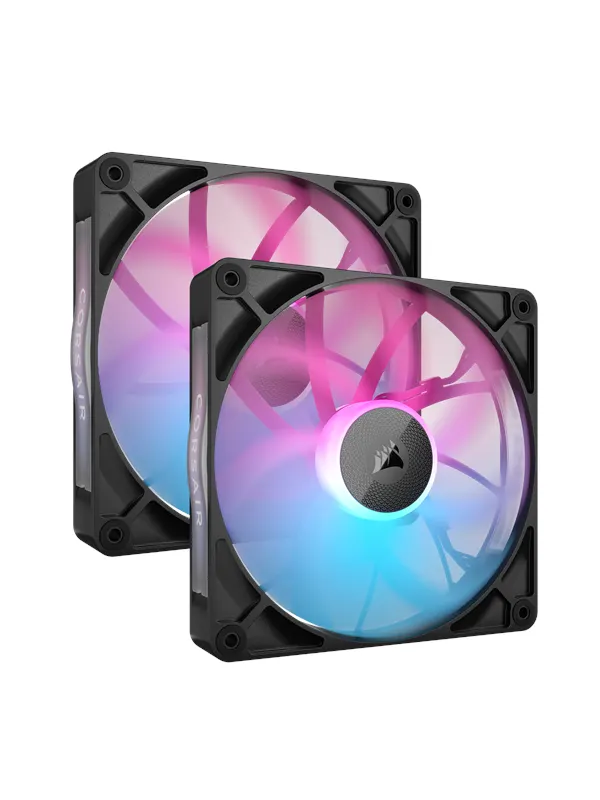 Corsair iCUE LINK RX140 RGB 2-pack - Chassi fläkt - 140mm - Svart med RGB LED - 36 dBA