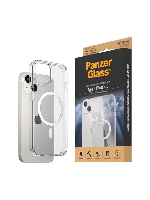 PanzerGlass HardCase MagSafe Compatible Apple iPhone 14 | 13 | Clear