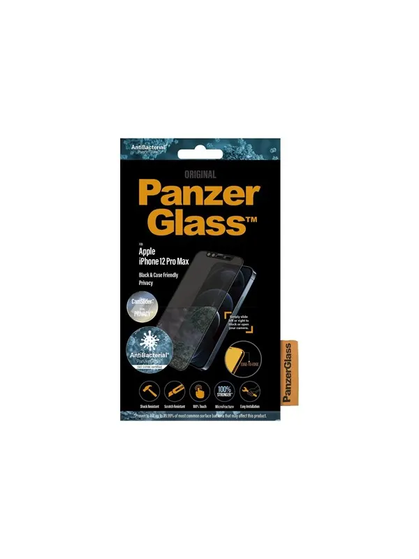 PanzerGlass CamSlider Privacy Screen Protector Apple iPhone 12 Pro Max | Edge-to-Edge
