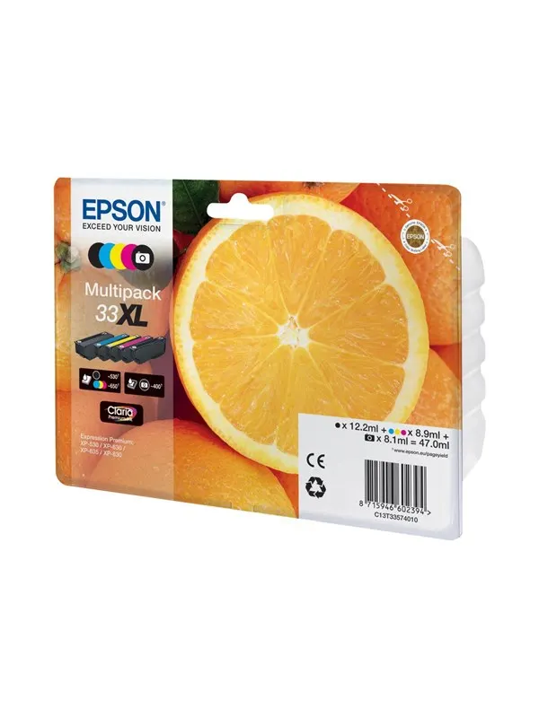 Epson 33XL Multipack - 5-pack - XL - black yellow cyan magenta photo black - original - ink cartridge