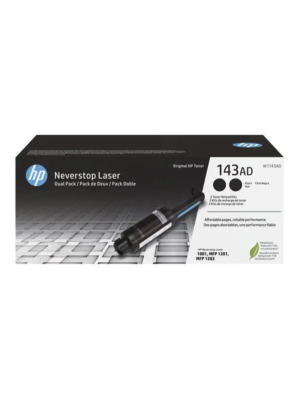 HP 143AD / W1143AD - Black Toner 2-Pack