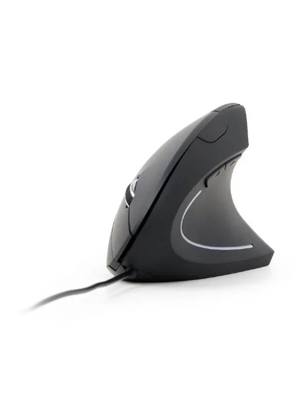 Gembird Ergonomic 6-button wired optical mouse - Vertical mouse - Optic - 6 knappar - Svart