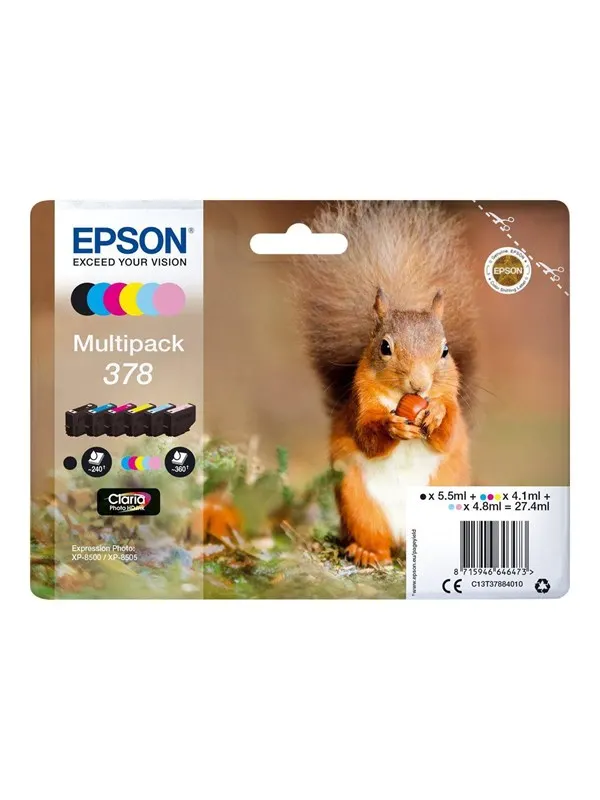 Epson 378 Multipack 6-Pack (black yellow cyan magenta light magenta light cyan)