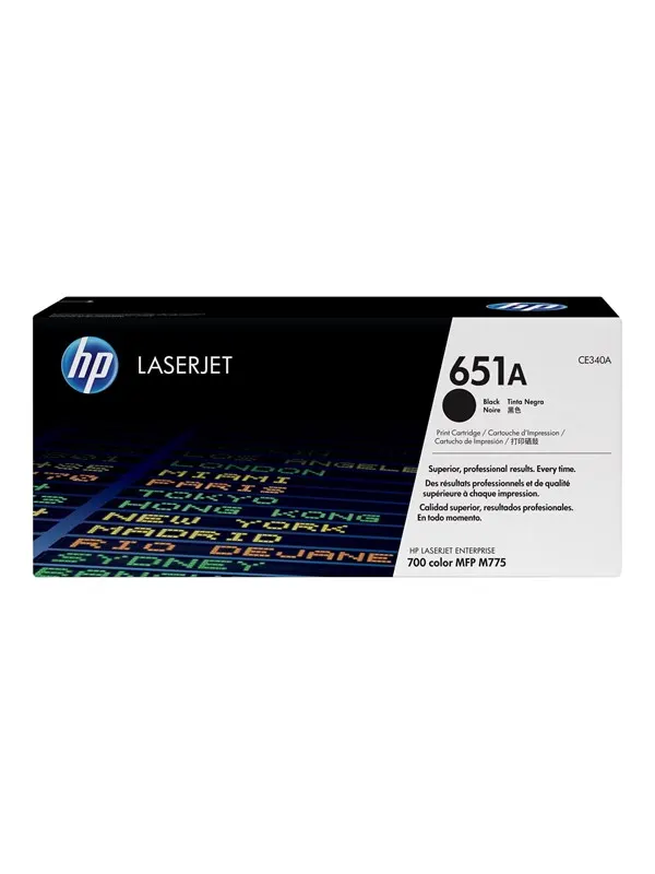 HP 651A / CE340A Black Toner - Tonerkassett Svart