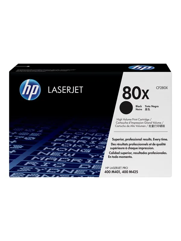 HP 80X / CF280X - High Capacity - Black Toner - Tonerkassett Svart