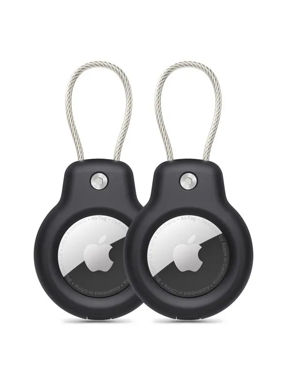 Tech-Protect Rough Vein 2-pack Case for Apple AirTag - Black