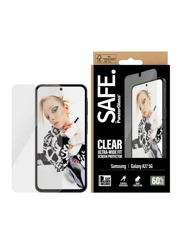 SAFE by PanzerGlass Screen Protector Samsung Galaxy A27 | Ultra-Wide Fit w. EasyAligner