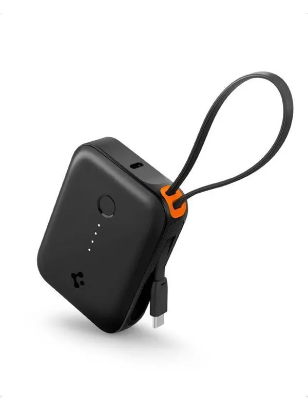 Spigen Essential 10000 mAh 30W Power Bank (Built in Cable) - black - 10000 mAh