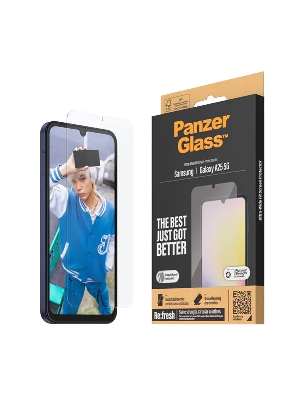 PanzerGlass Screen Protector Samsung Galaxy A25 5G | Ultra-Wide Fit w. EasyAligner