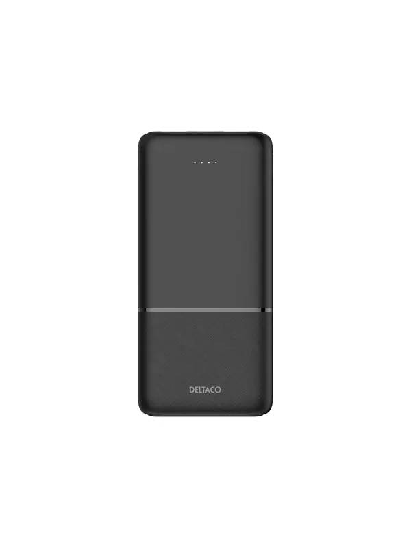 Deltaco PB-C1007 Powerbank | 2x USB-A + 1x USB-C | PD | Black - 10000 mAh