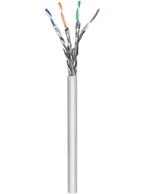 Pro CAT 6a network cable S/FTP (PiMF) grey 100 m - Grå - 100m