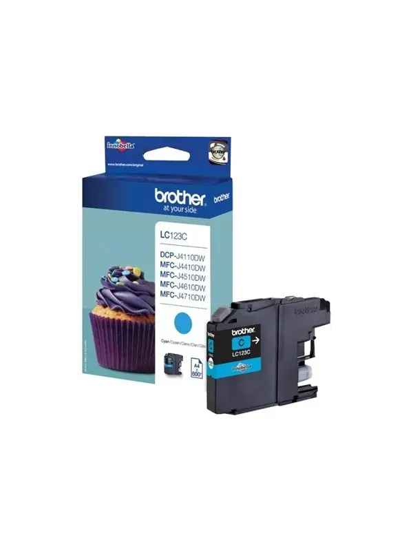 Brother LC123C / LC 123C High Capacity Cyan Ink - Bläckpatron Blå
