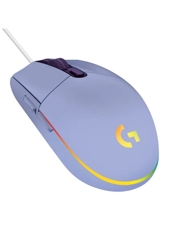 Logitech G203 LIGHTSYNC - Lilac - Gamingmus - Optic - 6 knappar - Lila med RGB
