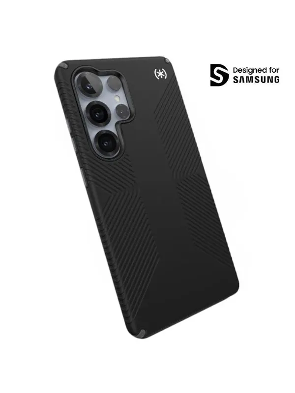 Speck Presidio2 Grip Magnet - Samsung Galaxy S25 Ultra MagSafe Case - Black/Slate Gray/White