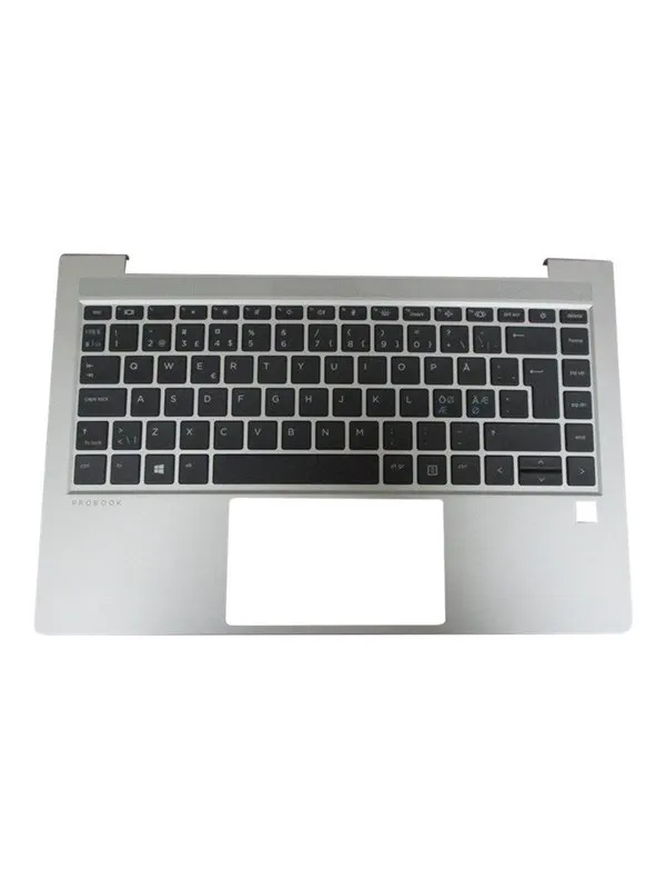 HP - notebook replacement keyboard - Nordic - with top cover - Laptop tagentbord - till ersättning - Nordisk - Silver