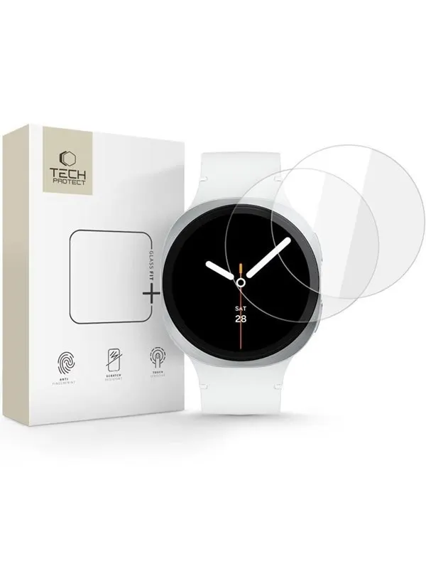 Tech-Protect Glass Fit+ 2-pack Tempered Glass for Samsung Galaxy Watch 8 40mm - Clear